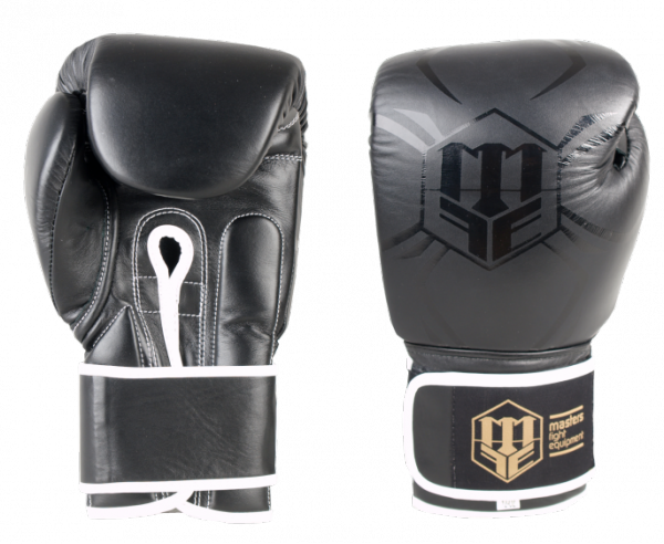 Rękawice bokserskie skórzane MASTERS RBT-BLACK/BLACK