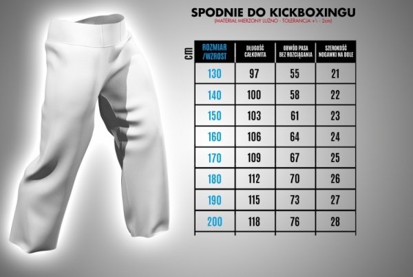 Spodnie do kickboxingu MASTERS SKBP-M 