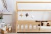 Lit en bois Lit Maison Mila MBP 70x140cm ADEKO