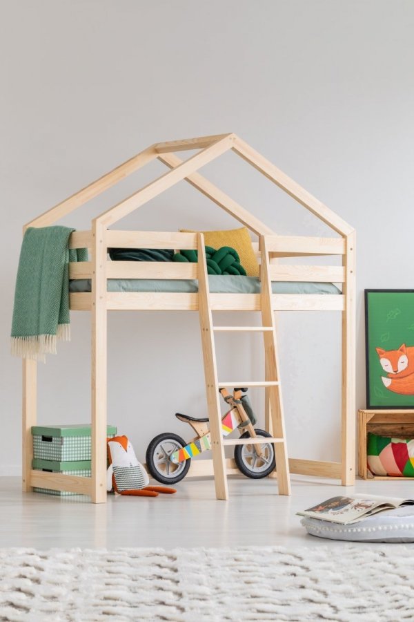 Dětská postýlka patrové postele domeček Mila DMPA 80x140 ADEKO