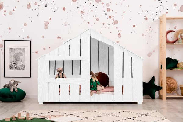 Lit cabane à deux étages FRED 80x160