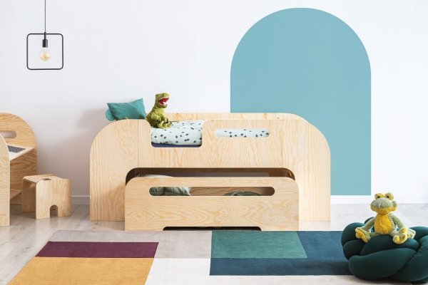 Lit en bois Lit Maison AIKO 80x180cm ADEKO
