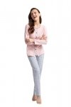 Luna 599 różowa plus + piżama damska