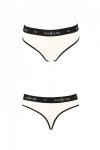 PS008 PANTIES white stringi bawełniane 