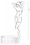 BS098 Bodystocking Biały 