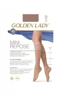 Golden Lady Mini Repose| 40 den A'2 2-pack podkolanówki