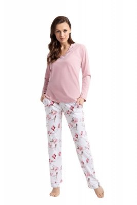 Luna 675 różowa plus piżama damska