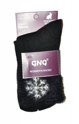 Ulpio GNG 3919-2 Thermo Wool śnieżynka skarpetki damskie