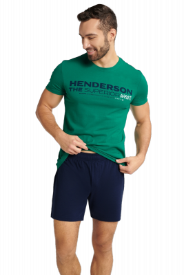 Henderson Fader 40679-77X Zielono-Granatowa piżama męska