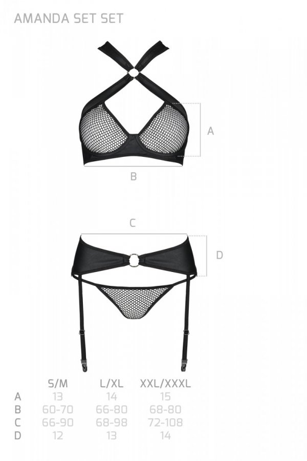 AMANDA SET Czarny zestaw dwuczęściowy 