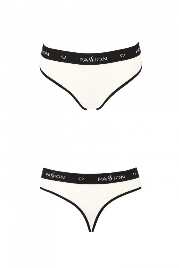 PS008 PANTIES white stringi bawełniane 