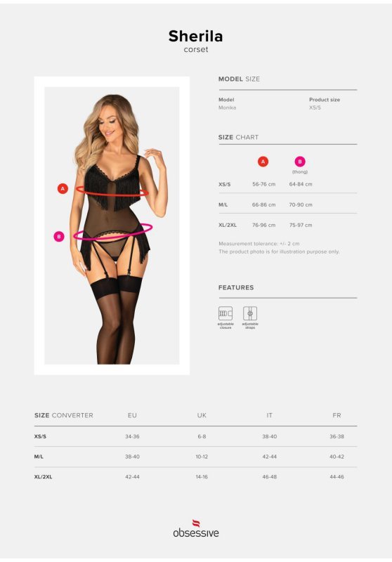 Sherila gorset i stringi   XS/S