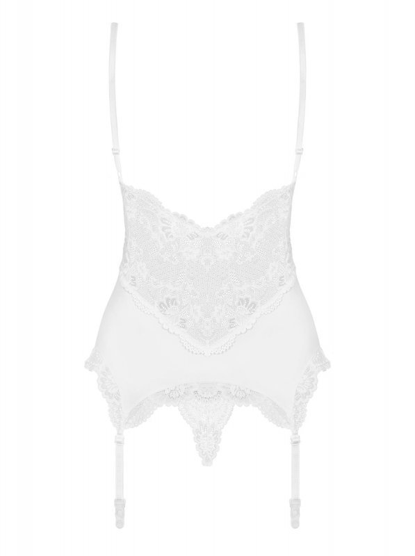 Bielizna-810-COR-2 gorset i stringi biały L/XL