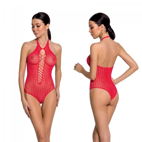 BS088 Bodystocking Czerwony 
