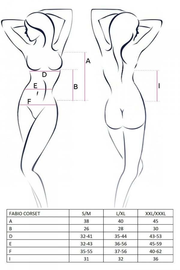 FABIO CORSET Czarny gorset 