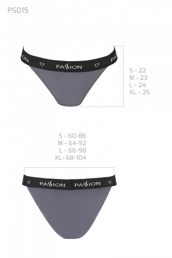 PS015 PANTIES dark grey sportowe figi