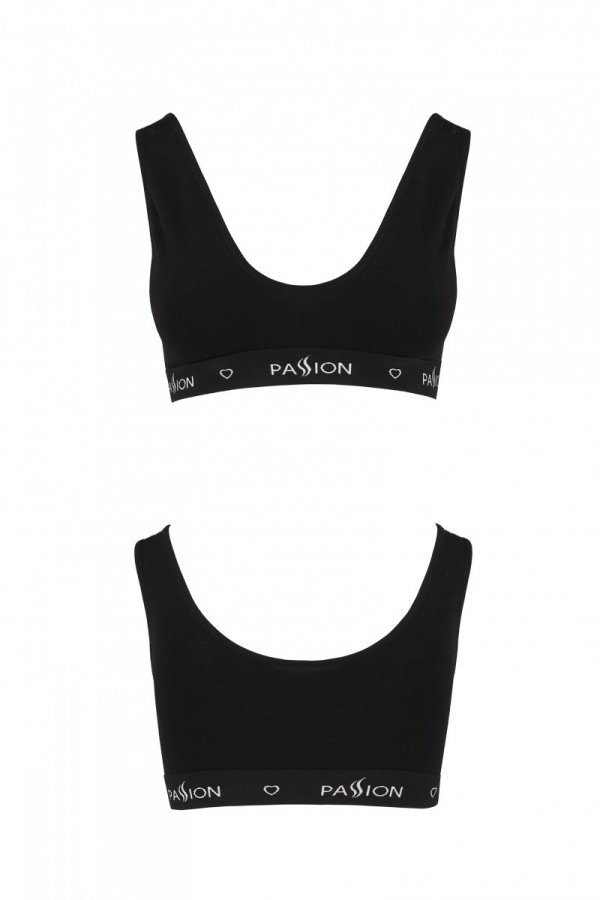 PS004 TOP black biustonosz bawełniany 