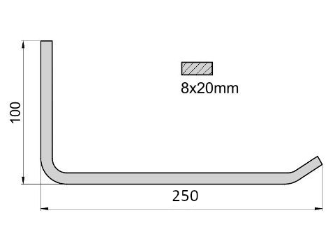 Wieszak na opony K1/8x250 R