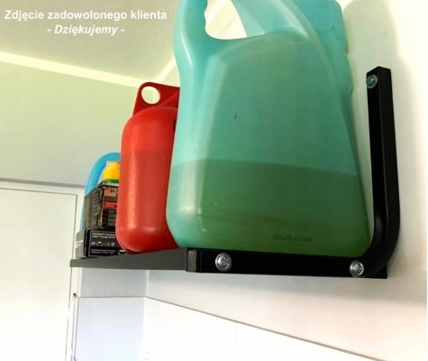 Półka PG1C do przechowywania akcesoriów garażowych, czarny mat