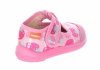 MILAMI 226 BR-22 PINK - kapcie dziewczęce różowe w truskawki na rzep