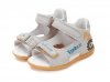 Sandałki skórzane D.D.STEP G075-51868A LIGHT GREY na rzepy