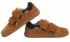 Półbuty BARTEK BAREFOOT 8600363 jasny brąz na rzepy