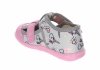 MILAMI 118 BR-29 GREY kapcie dziewczęce szare na rzepy