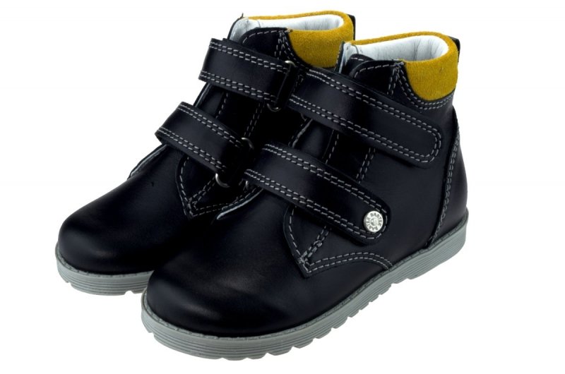 Trzewiki Bartek 81802 ORTO-1 czarne na rzepy