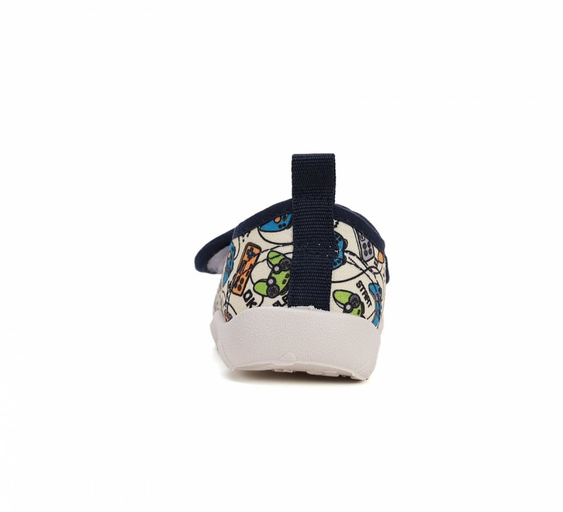 Tenisówki D.D.STEP BAREFOOT C086-51576M WHITE na rzep