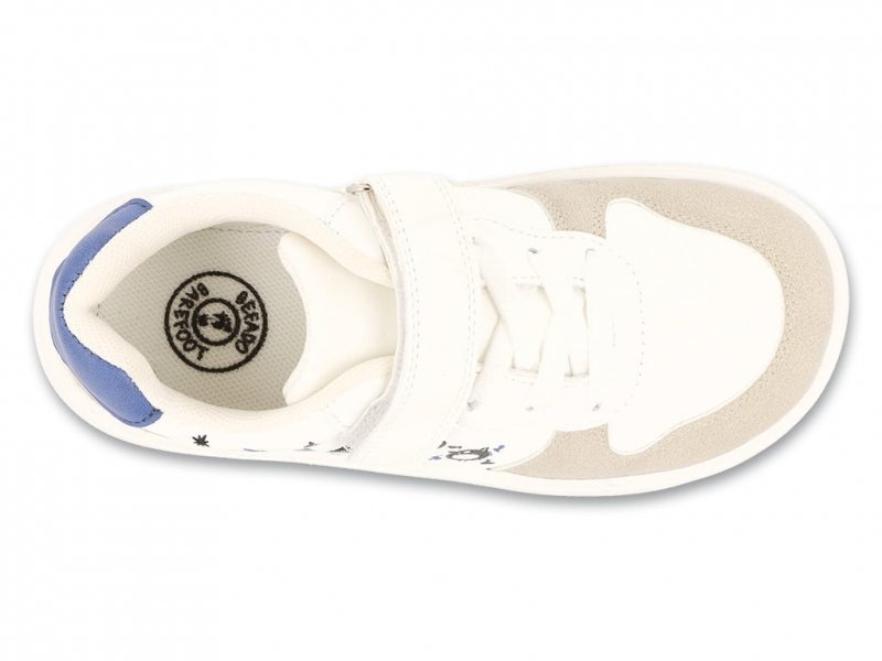 Befado FIKO BAREFOOT 004Y007 white/grey buty chłopięce na rzep