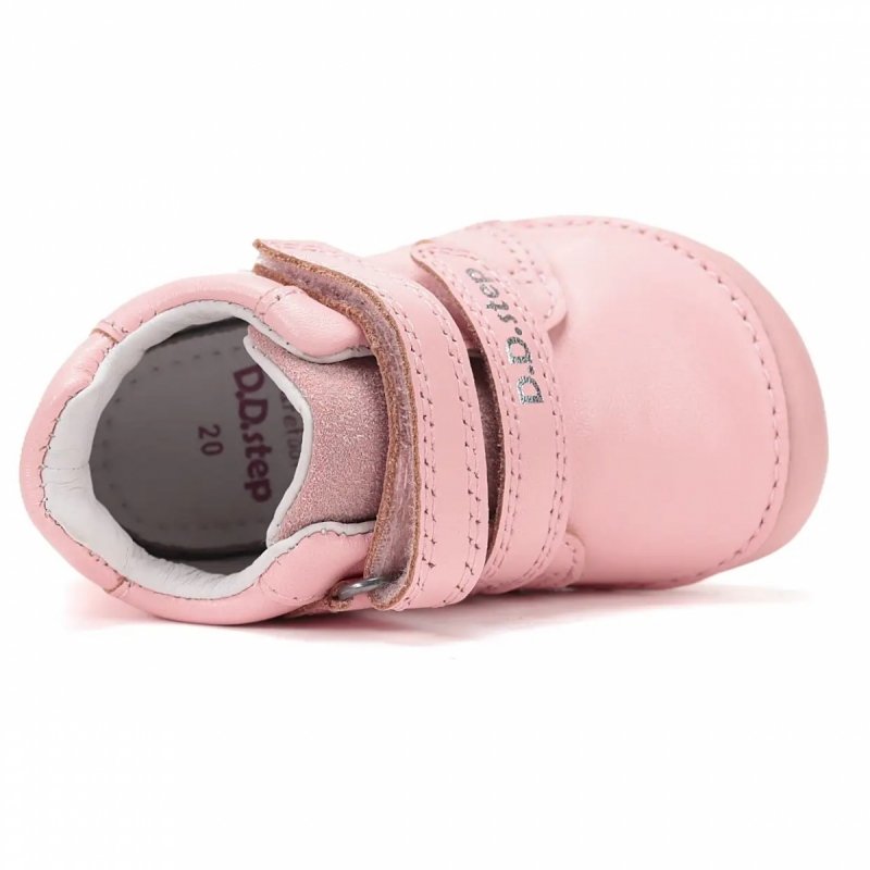 Trzewiki D.D.STEP BAREFOOT S070-61244 Baby Pink na rzepy