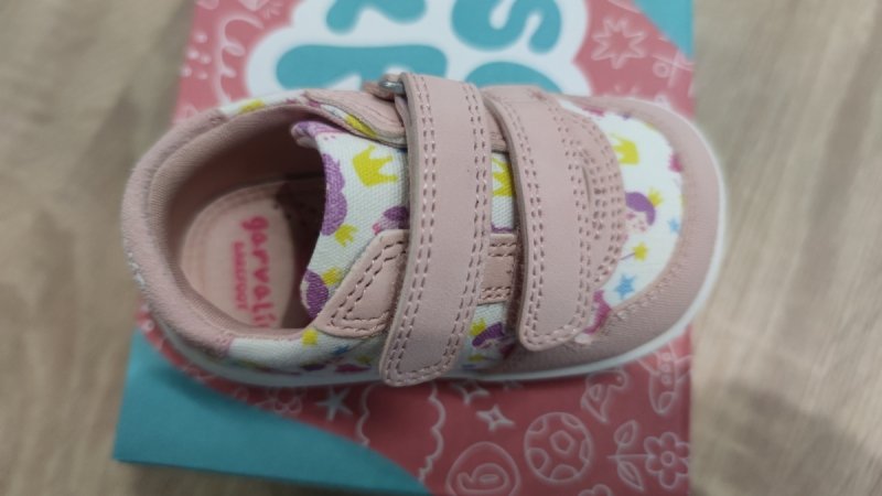 GARVALIN 262338-B050 BLANCO kapcie barefoot na rzepy