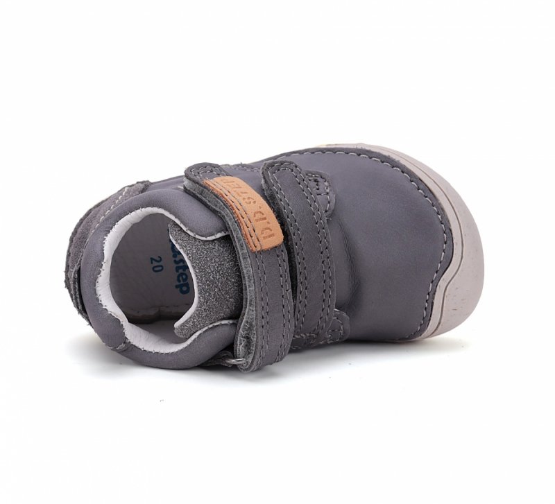 Półbuty D.D.STEP BAREFOOT S073-51761M DARK GREY na rzepy