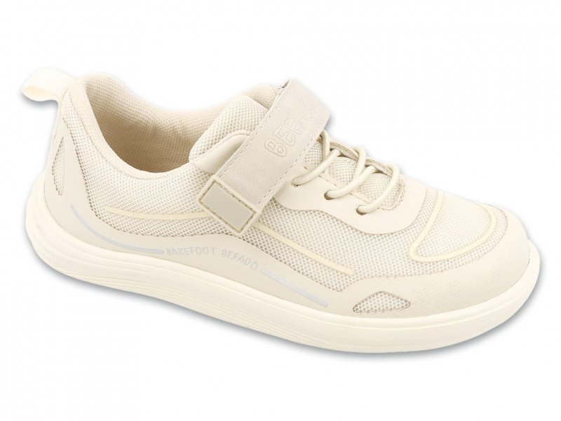 Befado MOOVIE BAREFOOT 004Y005 beige buty dziewczęce na rzep