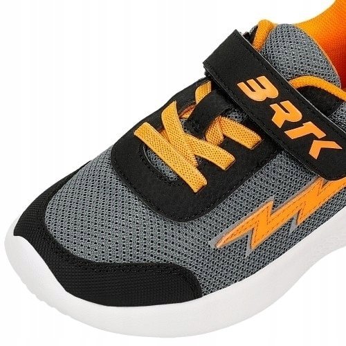 BARTEK 8700610 SZARY/POMARAŃCZ buty sportowe na rzep