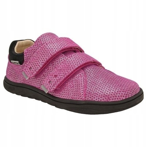 Półbuty BARTEK BAREFOOT 8300565 różowy na rzepy