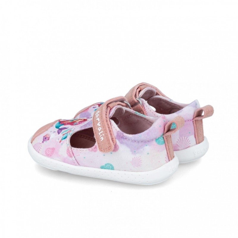 GARVALIN 242348-A ROSA kapcie barefoot na rzep