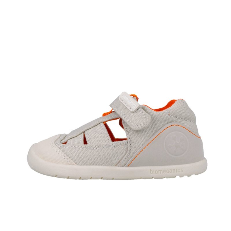 BIOMECANICS 252195-B103 BEIGE sandał tekstylny rzep