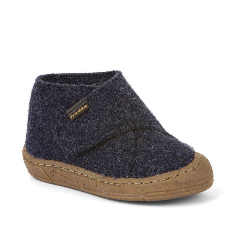 FRODDO G1700343 DARK BLUE filc kapcie chłopięce na rzep 