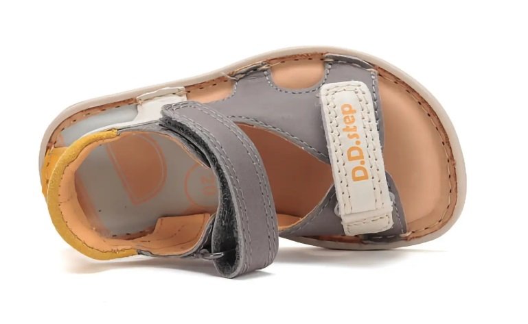 D.D.STEP G076-51334A Dark Grey sandałki chłopięce na rzepy
