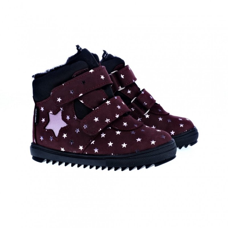 MAZUREK 1360 buty zimowe TE-POR burgund star