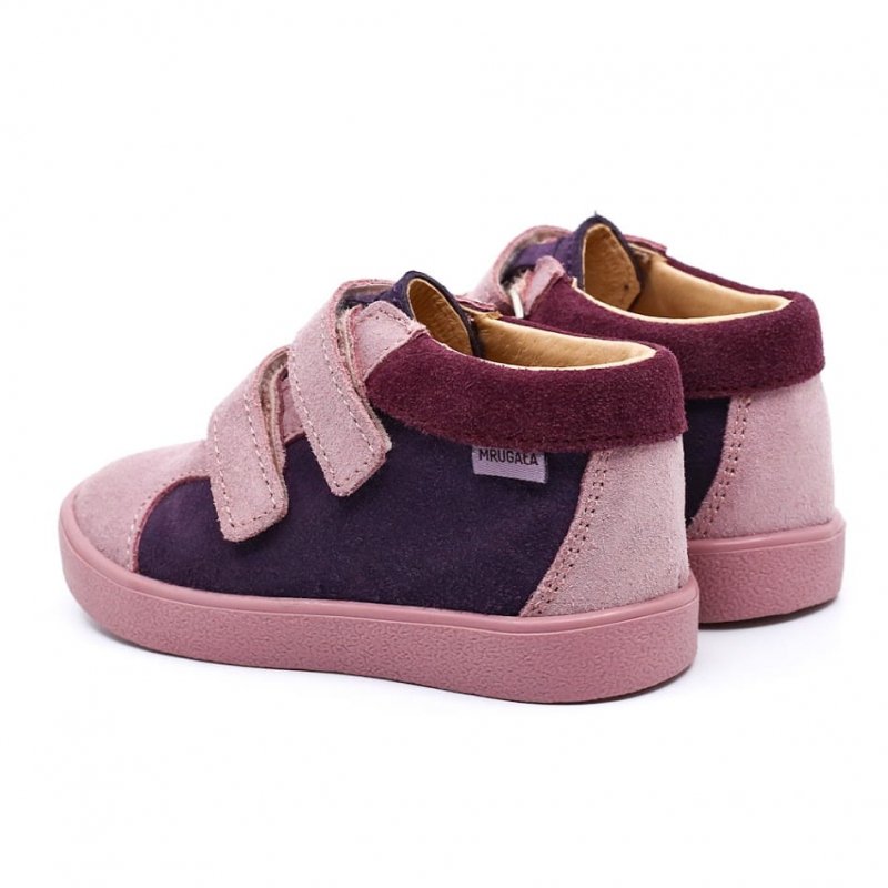 Trzewiki Mrugała MINI 0201/4-55 violet/lila na rzepy