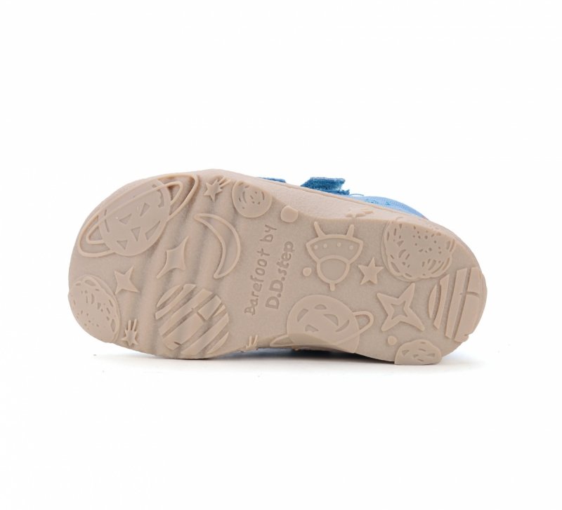 Tenisówki D.D.STEP C077-51663M Bermuda Blue BAREFOOT na rzepy