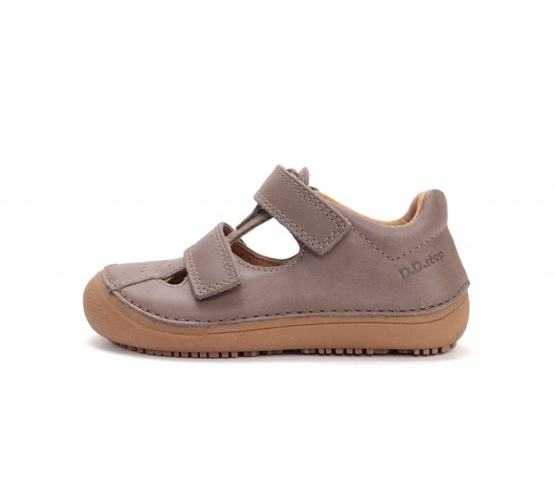 BAREFOOT D.D.STEP H063-61804AM CHOCOLATE półsandał dla chłopca na rzepy