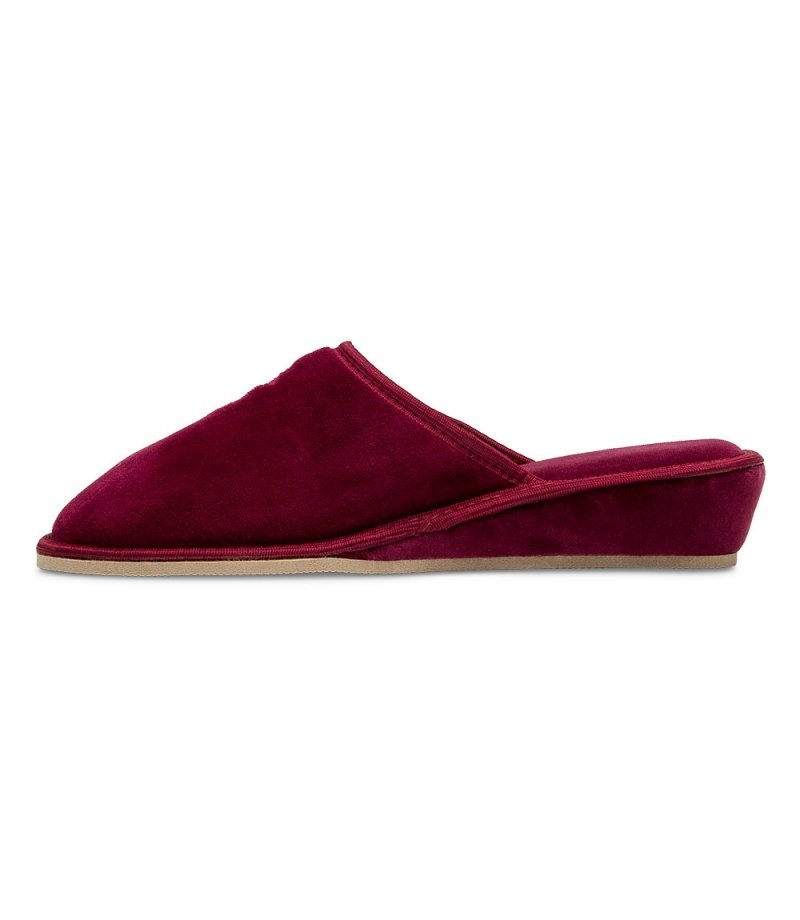 METEOR Natural Style 030 AGA pantofle domowe koturn - bordo