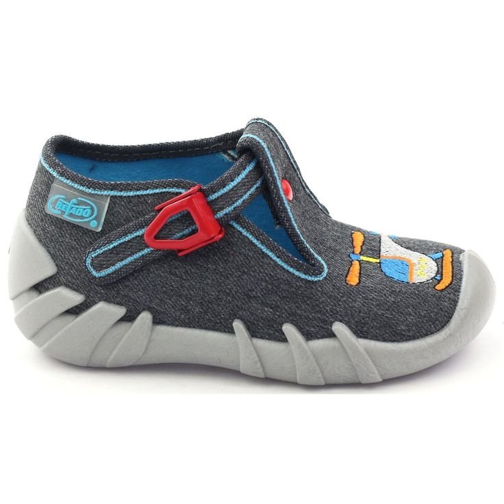 Befado 110P307 SPEEDY kapcie chłopięce szare