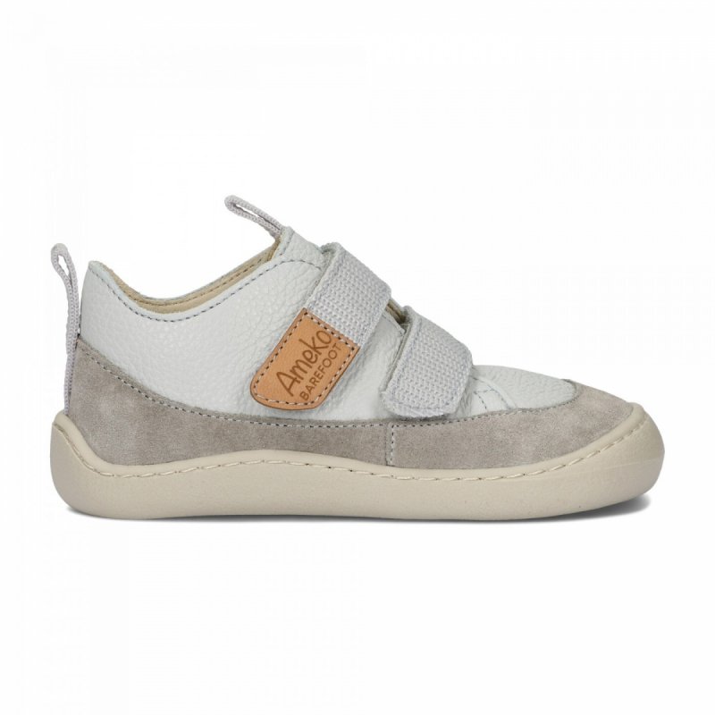 Półbuty AMEKO BAREFOOT AFRO - GRAVEL chłopięce na rzepy