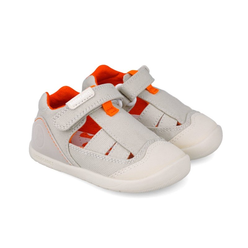 BIOMECANICS 252195-B103 BEIGE sandał tekstylny rzep