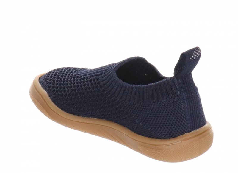 MILAMI BF -Knit 66 Blue  granatowe kapcie barefoot wkładane