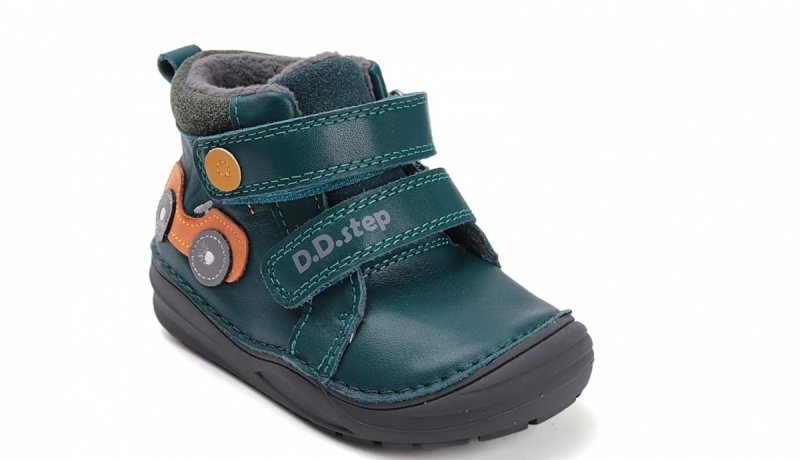 Trzewiki D.D.STEP BAREFOOT S071-52771A SEA GREEN na rzepy